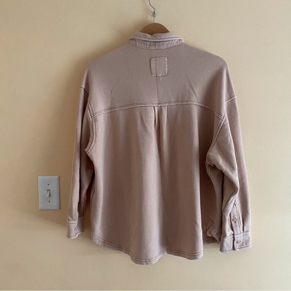 Aerie Lumberjane Fleece Shirt Woman Small Brown Long Sleeve Boxy Comfy Boxy 2023 - Picture 3 of 14